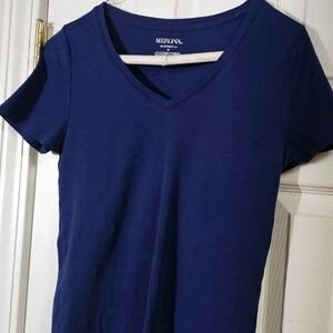 Merona Women's Navy Short Sleeve Tee